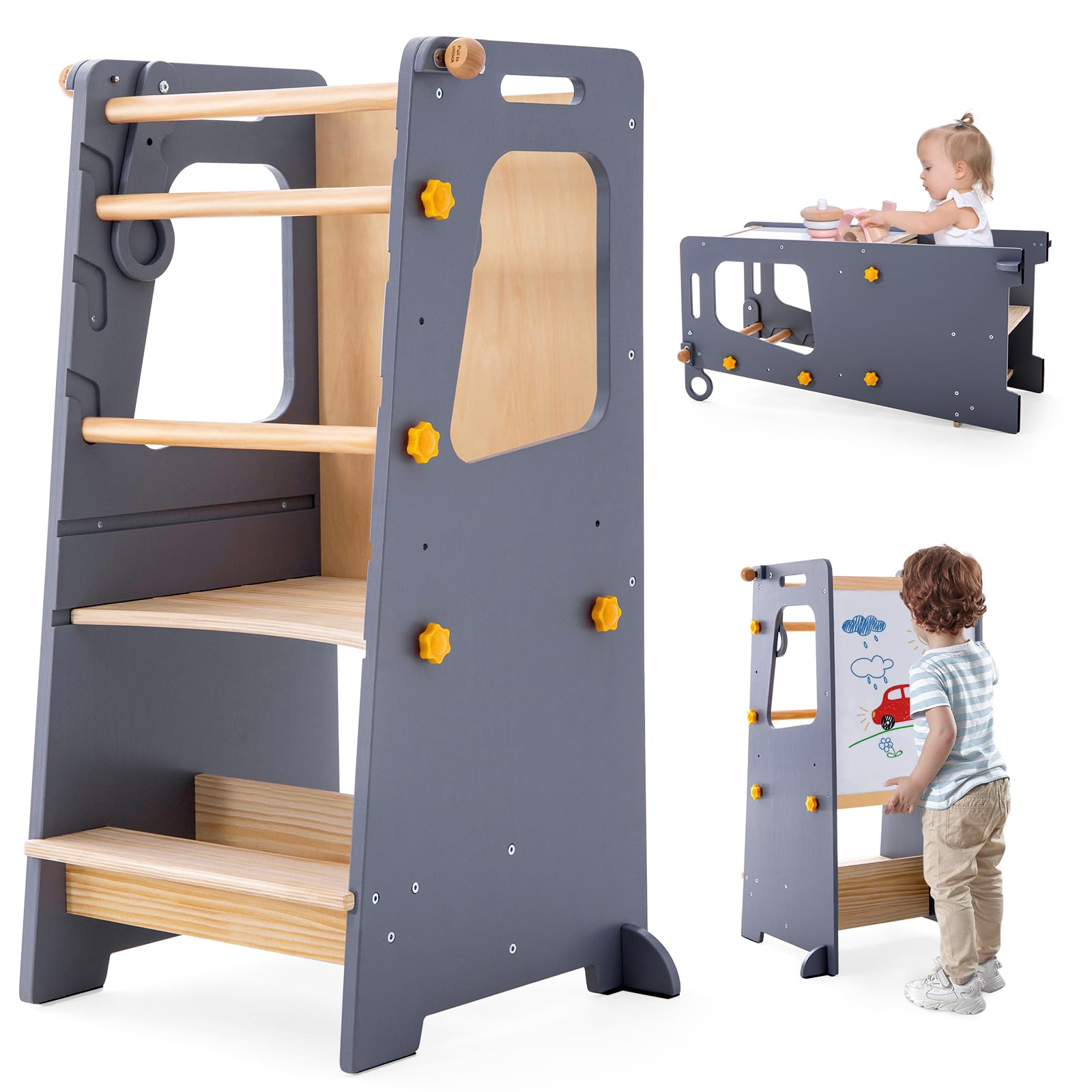 Toddler Learning Tower - 4'ü 1 arada Bebek Mutfak Kulesi