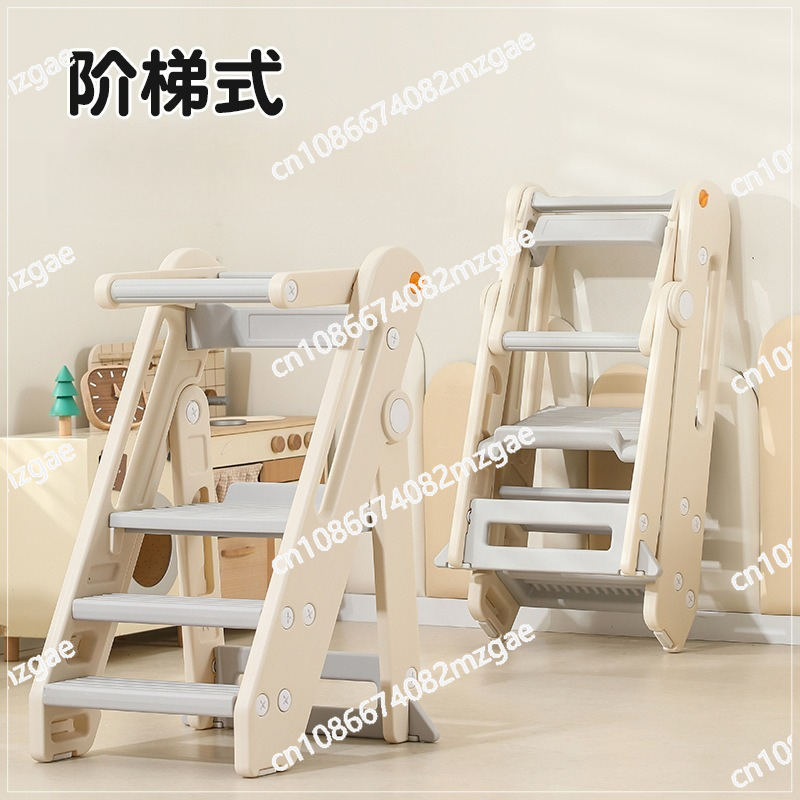 Toddler Learning Tower - Katlanabilir Pratik Öğrenme Kulesi Lavabo Basamağı,