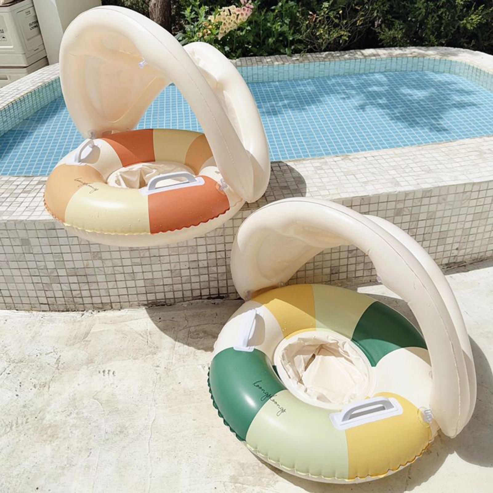Baby Bath Tub Foldable - Bebek Havuzu Yüzme Simidi, Gölgelikli Şişme