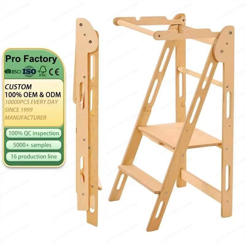 Toddler Learning Tower - Mutfak Yardımcısı Katlanabilir Çocuk Basamağı Öğrenme