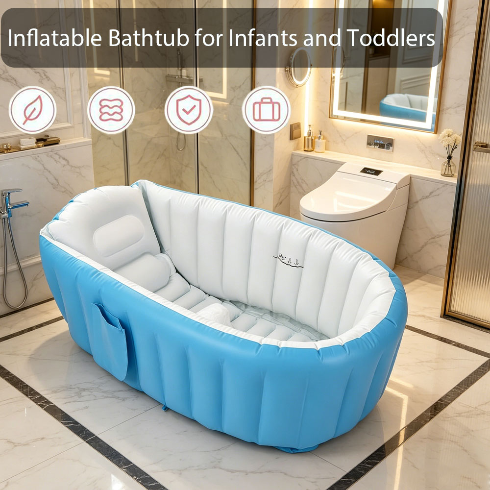 Baby Bath Tub Foldable - Şişirilebilir Bebek Küveti, Hava Pompası ile