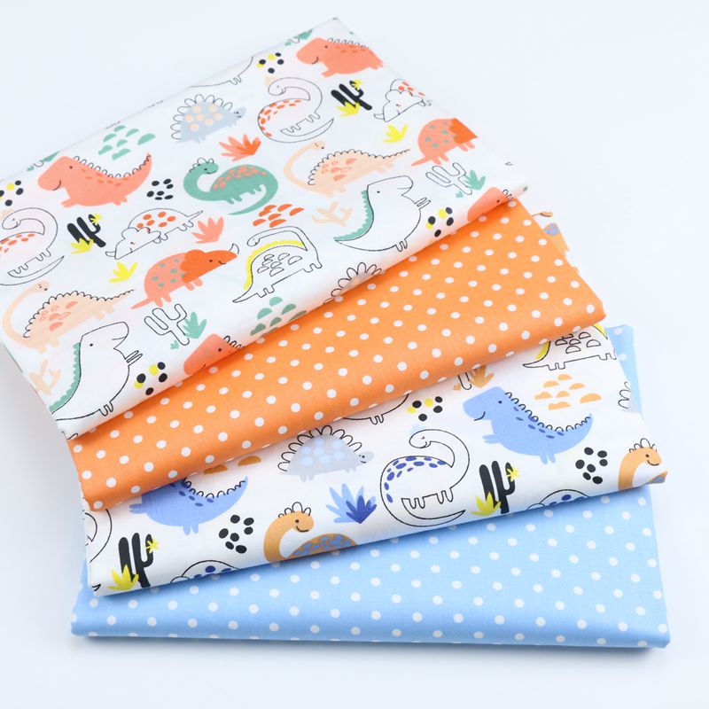 Baby Products Organic - Dinozor nokta 100% pamuk dimi kumaş,