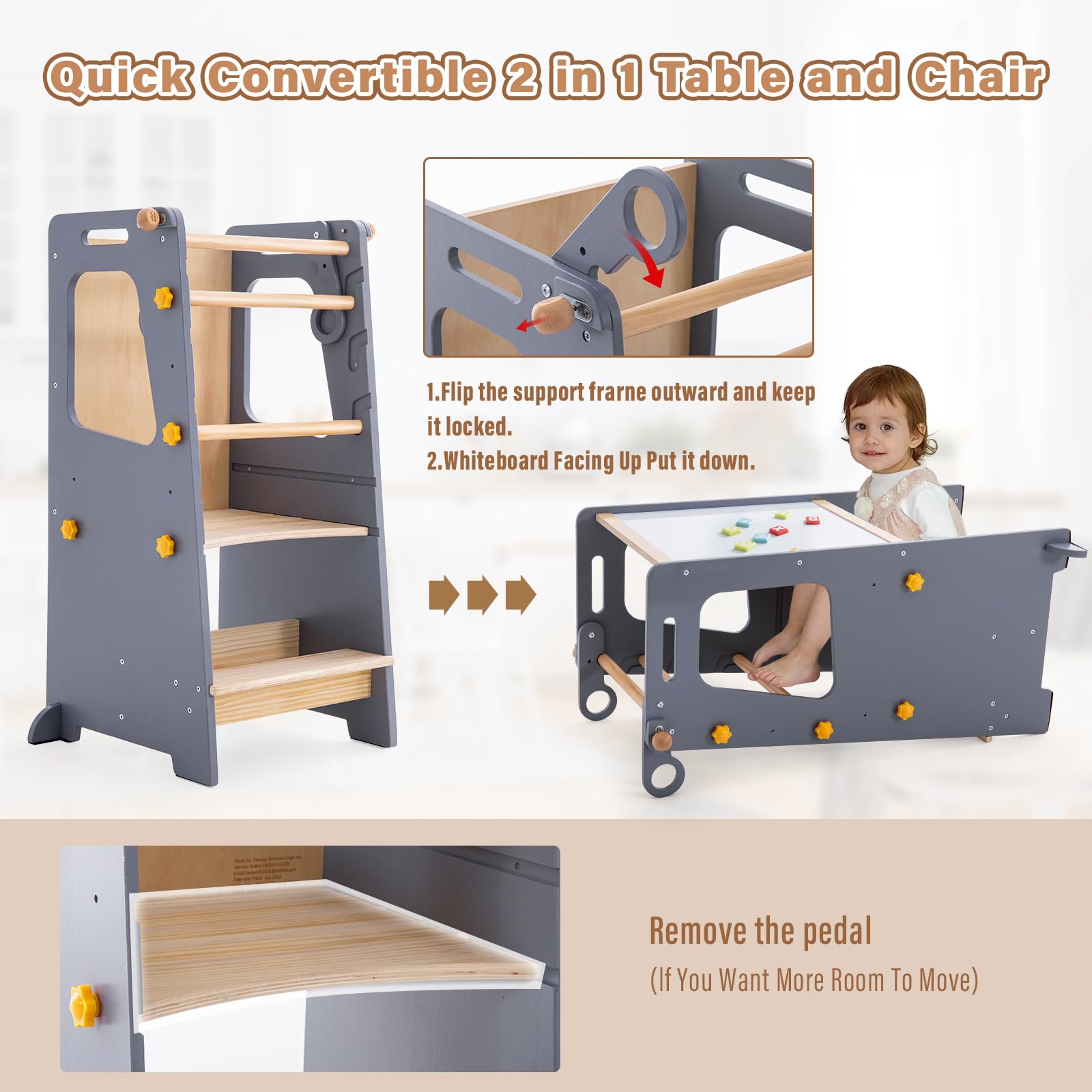 4'ü 1 arada Bebek Mutfak Kules - Toddler Learning Tower incelemesi ve fiyatı