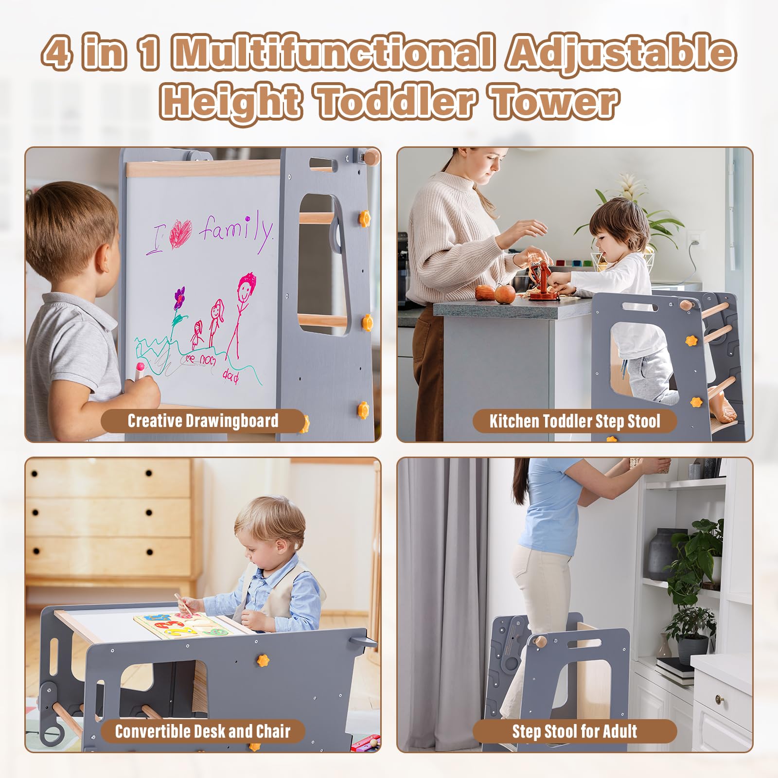 4'ü 1 arada Bebek Mutfak Kules - Toddler Learning Tower incelemesi ve fiyatı