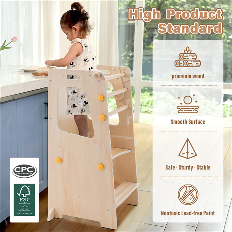 Katlanabilir Ahşap Bebek Öğren - Toddler Learning Tower incelemesi ve fiyatı
