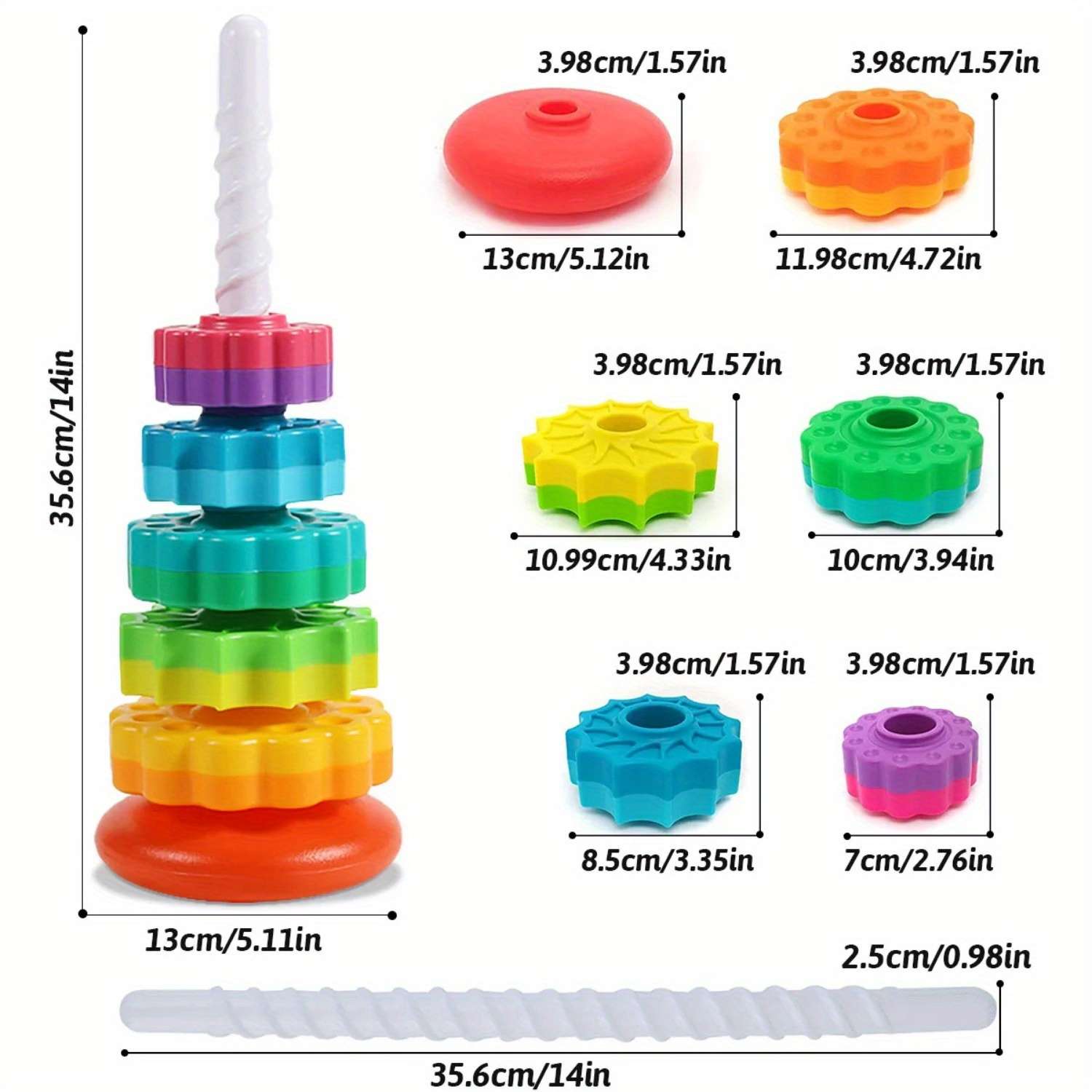Dönen Gökkuşağı Kulesi İstifle - Toddler Learning Tower incelemesi ve fiyatı